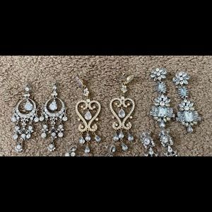 Lot of pageant earrings